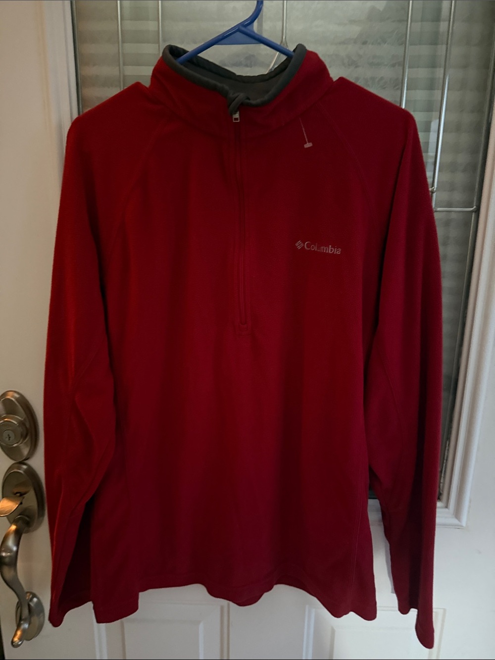 Columbia Men's Red Quarter-Zip Fleece Pullover 0134
